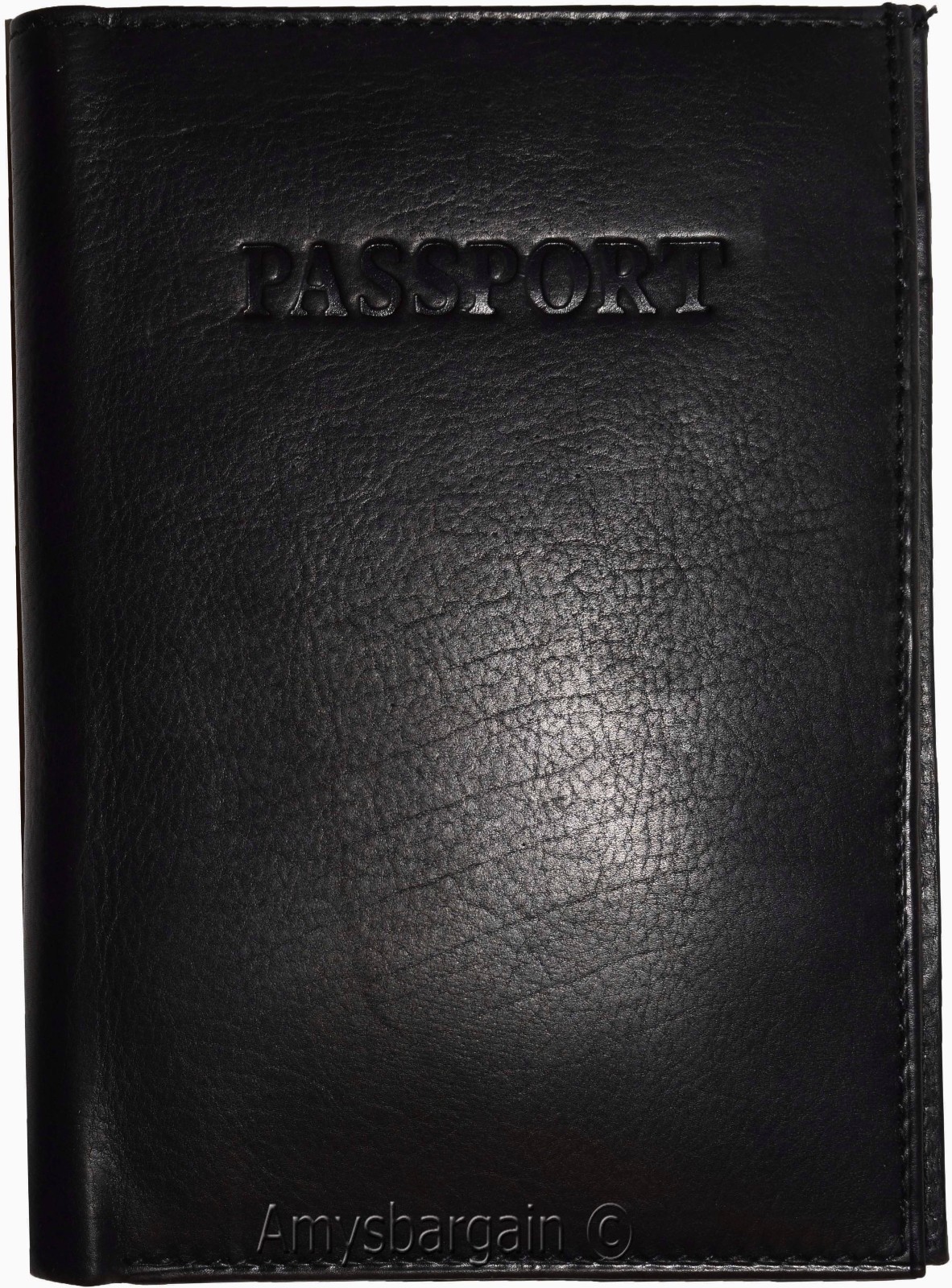 passport case lambskin leather passport holder 6 credit card ID large bifold new - Image 5