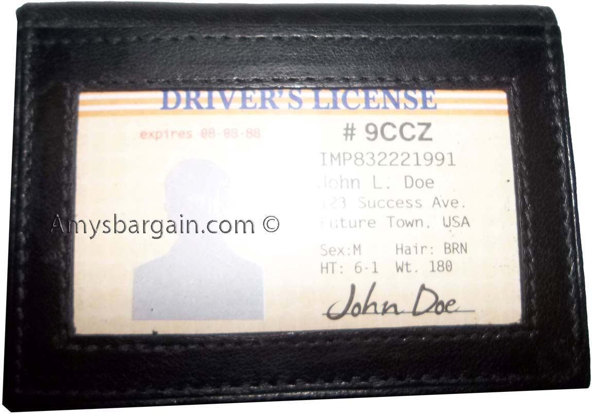 slim compact business cad case 4 credit card 2 ids zip change purse new - Image 11