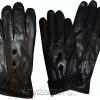 women's leather gloves black warm winter genuine leather gloves guantes de piel