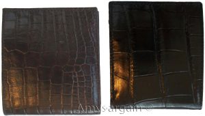 2 New Crocodile Skin Printed Leather man's bi fold wallet 2 bill slots 6 card ID - Image 11
