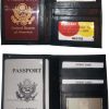 2 New USA Leather passport case, wallet 4 credit ATM ID card, passport case bnwt