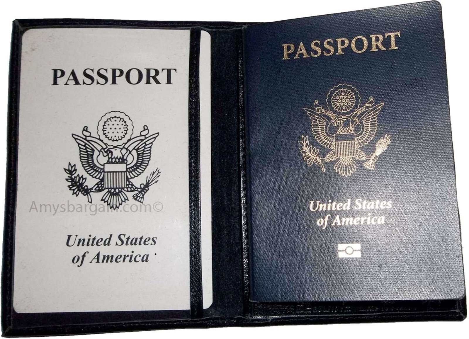2 New USA Leather passport case, wallet 4 credit ATM ID card, passport case bnwt - Image 5