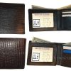 2 new style lizard printed Leather man's bi fold wallet 2 bill slots 6 cards