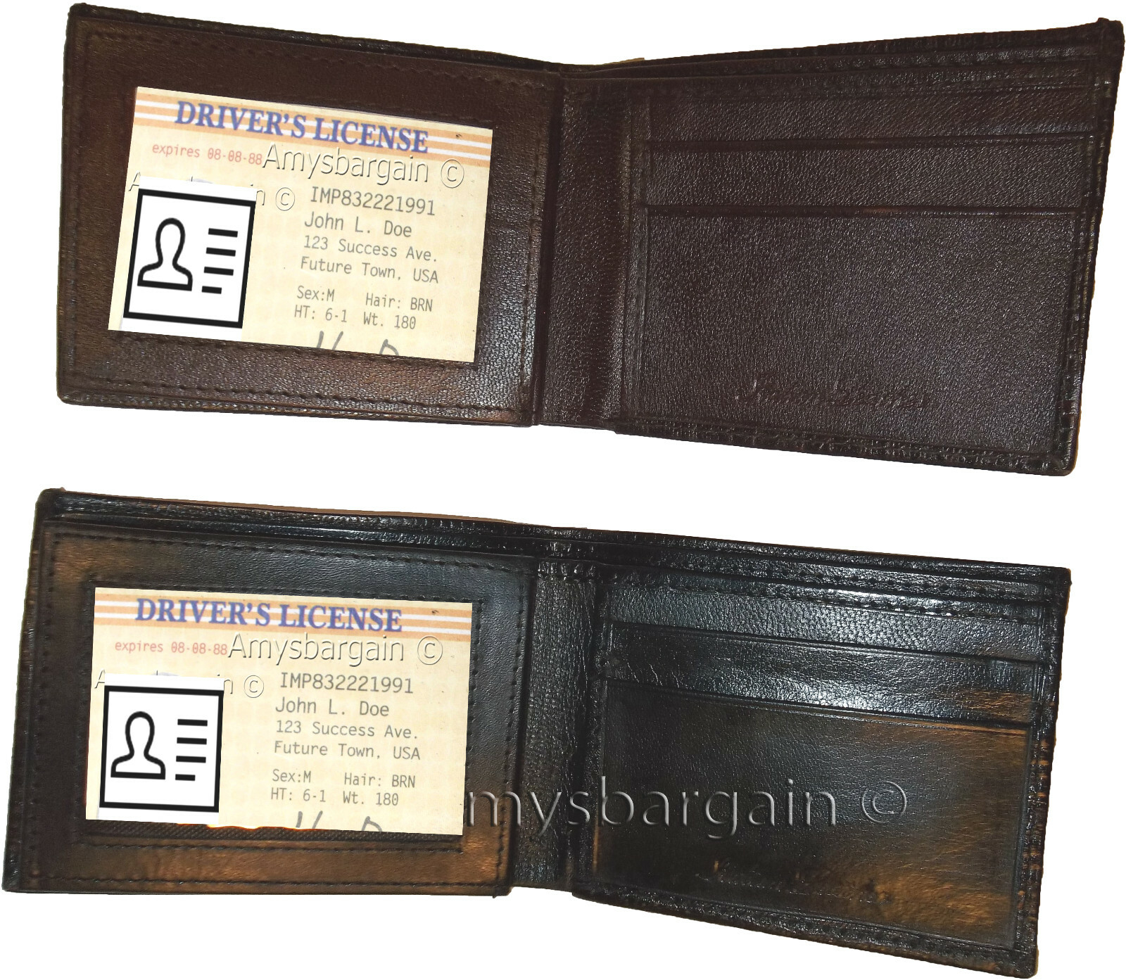 2 new style lizard printed Leather man's bi fold wallet 2 bill slots 6 cards - Image 11