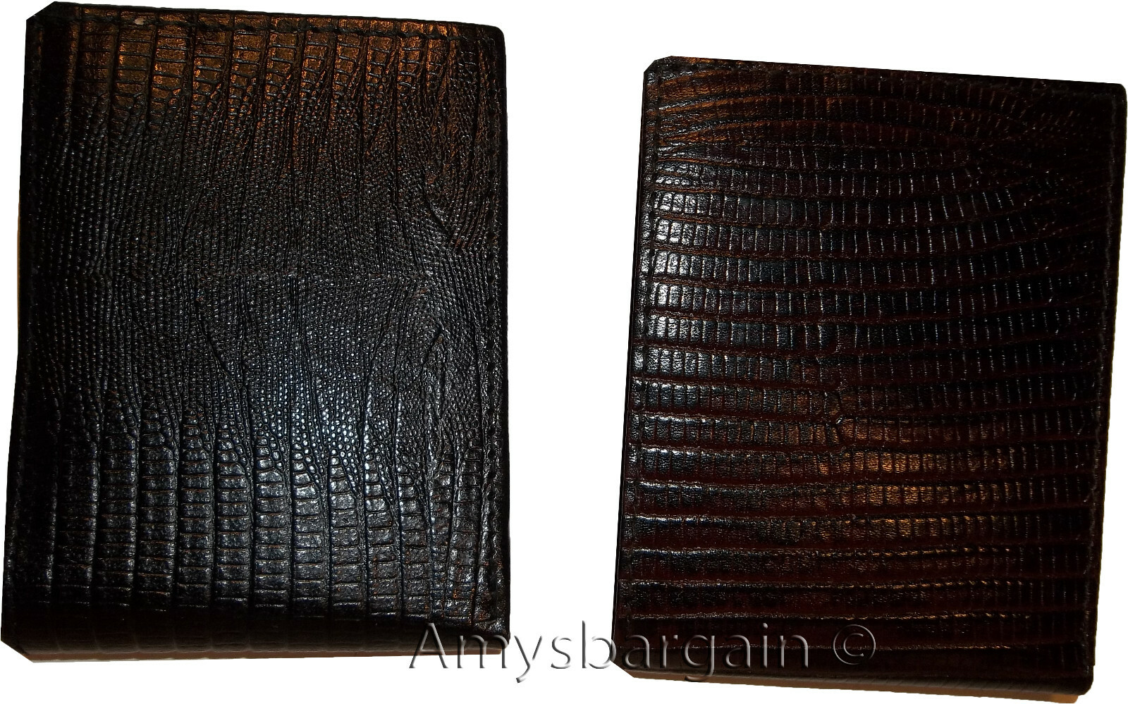 2 new style lizard printed Leather man's bi fold wallet 2 bill slots 6 cards - Image 4