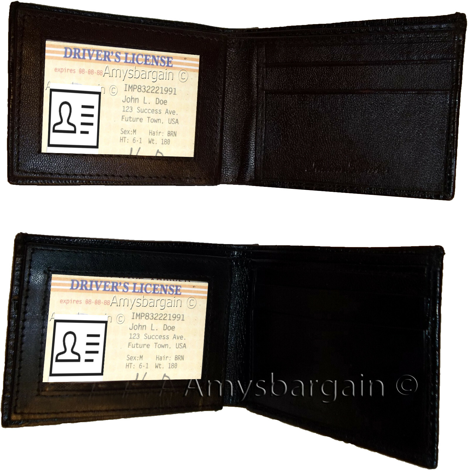 2 new style lizard printed Leather man's bi fold wallet 2 bill slots 6 cards - Image 5