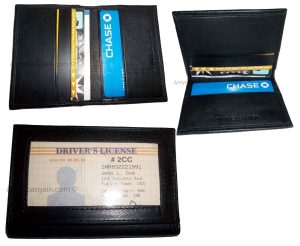 3 Leather business card credit card case ID card ATM card case card holder BNWT