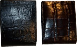 3 new man's bi-fold leather wallet credit card id change purse 2 bill slot - Image 3