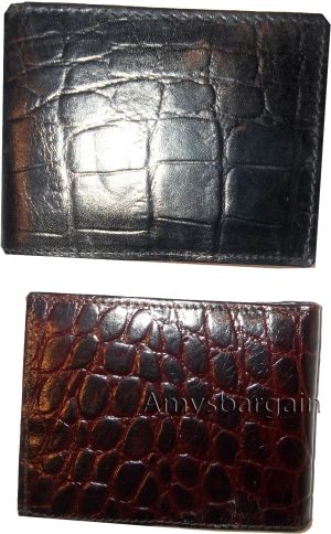 3 new man's bi-fold leather wallet credit card id change purse 2 bill slot - Image 6