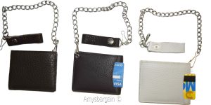 Biker's Chain wallet Leather Bifold wallet Motorcycle Trucker Biker wallet BN - Image 10