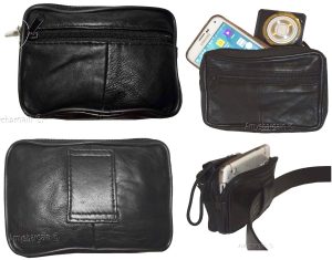 Camera bag Large Cell phone case belt bag Leather belt bag / Camera case new