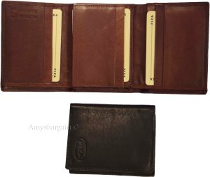FIZA NY Leather men's trifold wallet 10 card slots 2 bill pocketes br new wallet - Image 4