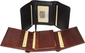 FIZA NY Leather men's trifold wallet 10 card slots 2 bill pocketes br new wallet - Image 6