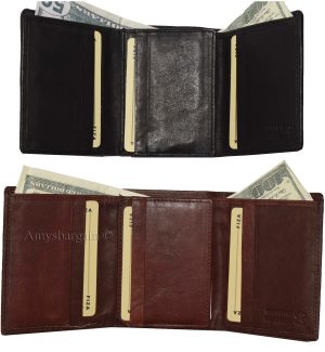 FIZA NY Leather men's trifold wallet 10 card slots 2 bill pocketes br new wallet - Image 9