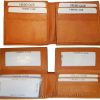 Lat of 2 New Man's Bifold Leather Wallet, 12 Credit Cards, 2 Tan Billfolds new