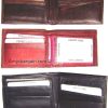Leather 2-in-1 man's wallet 9 credit card space zip change purse sued lined bnwt
