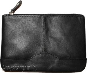 Leather Change Purse Mini pocket Wallet business card case key Ring #33 Lot of 2 - Image 9