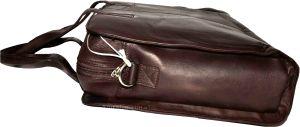 Leather briefcase case w/ 2 handles business case attaché case new carryon bag - Image 11