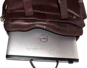 Leather briefcase case w/ 2 handles business case attaché case new carryon bag - Image 5