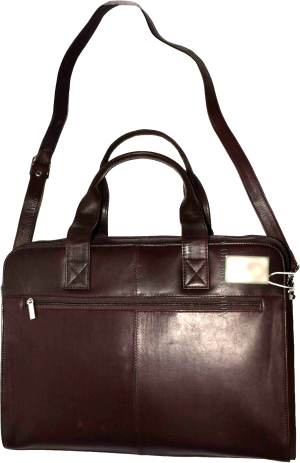 Leather briefcase case w/ 2 handles business case attaché case new carryon bag - Image 7