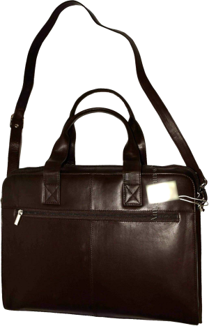 Leather briefcase case w/ 2 handles business case attaché case new carryon bag - Image 8