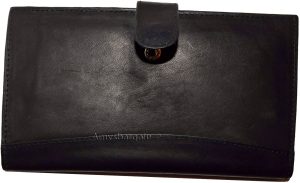 Leather checkbook cover multiple credit card ID organizer Black 19 card case new - Image 4