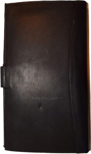 Leather checkbook cover multiple credit card ID organizer Black 19 card case new - Image 6