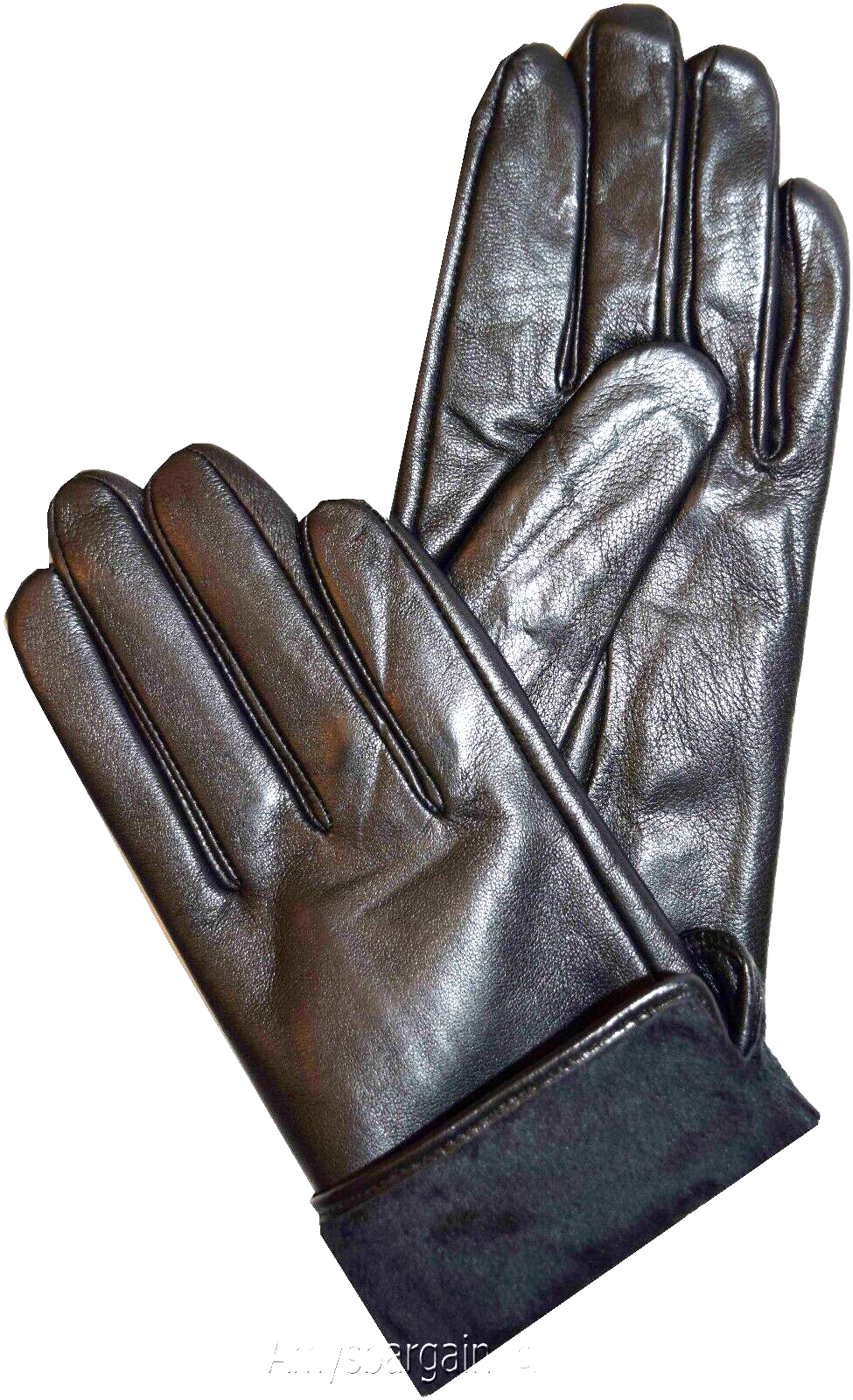 Leather gloves. Woman's Leather Black winter Gloves. Dress Gloves. Warm Gloves. - Image 5