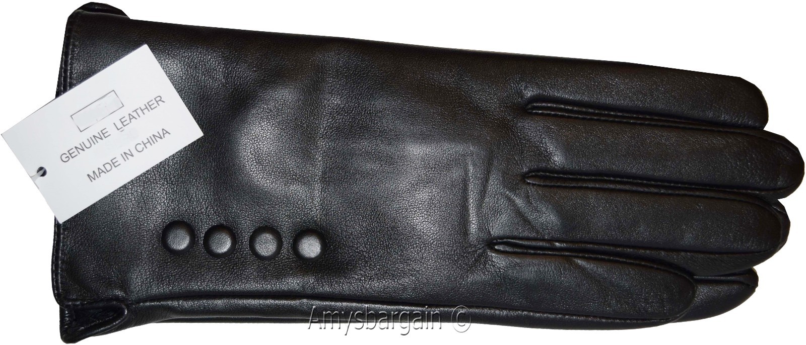 Leather gloves. Woman's Leather Black winter Gloves. Dress Gloves. Warm Gloves. - Image 8