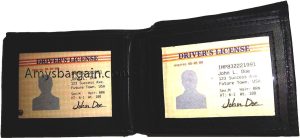 Leather man's Wallet. 9 Card Holder 3 ID windows Billfold Wallet brand new. - Image 6