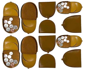 Lot of 12 New Black Leather change purse Coin case Coin holder change purse