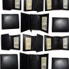 Lot of 12 New Black Trifold Leather Men’s wallet 9 cardspace billfold ID wallet