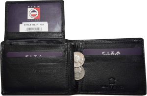 Lot of 2 FIZA NY Leather men's bifold wallet Black 2 billfold 2 ID zip coin case - Image 11