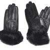 Lot of 2. Leather Gloves. Real fur. Size XL Women's Gloves winter gloves