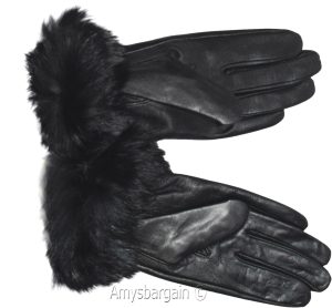 Lot of 2. Leather Gloves. Real fur. Size XL Women's Gloves winter gloves - Image 6