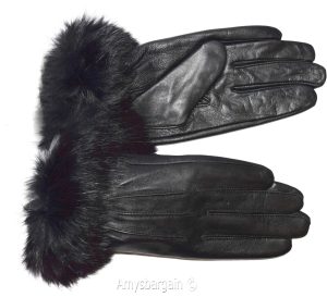Lot of 2. Leather Gloves. Real fur. Size XL Women's Gloves winter gloves - Image 8