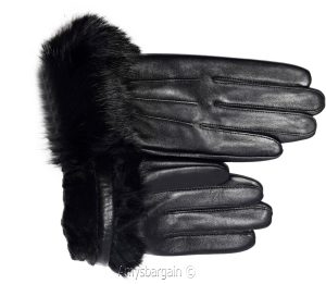 Lot of 2. Leather Gloves. Real fur. Size XL Women's Gloves winter gloves - Image 9