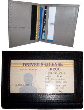 Lot of 2 Leather business card credit card case ID ATM wallet Card carrier BNWT