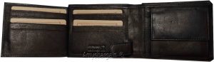 Lot of 2 Men's Leather Wallet Billfold Wallet Billfold 2 Flip side ID Coin case - Image 11