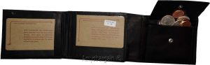 Lot of 2 Men's Leather Wallet Billfold Wallet Billfold 2 Flip side ID Coin case - Image 9
