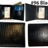 Lot of 2 Men's Lizard skin Printed Leather Man's wallet Black Trifold wallet BN