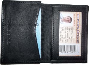 Lot of 2 New Leather Business case Black Credit card cose leather case Brand New - Image 11