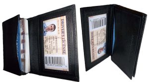 Lot of 2 New Leather Business case Black Credit card cose leather case Brand New