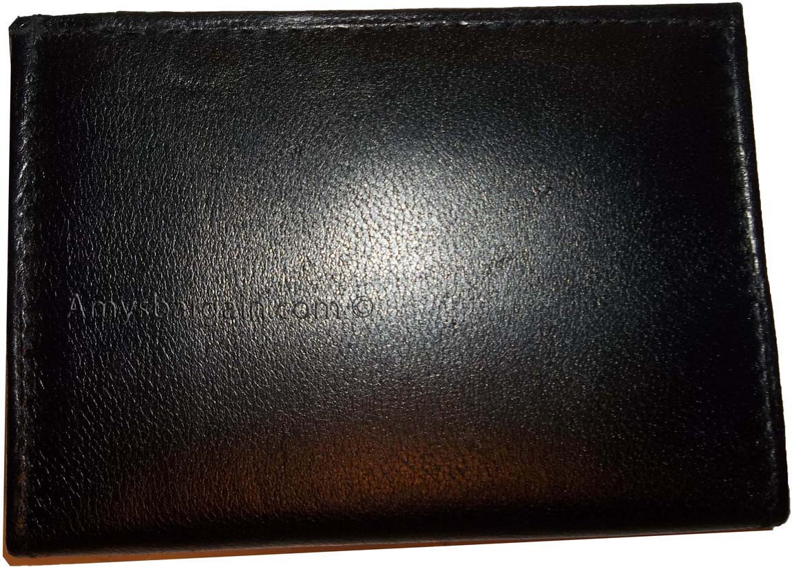 Lot of 2 New Style Trifold Leather Man’s Black wallet 7 Credit cards ID case NWT - Image 12
