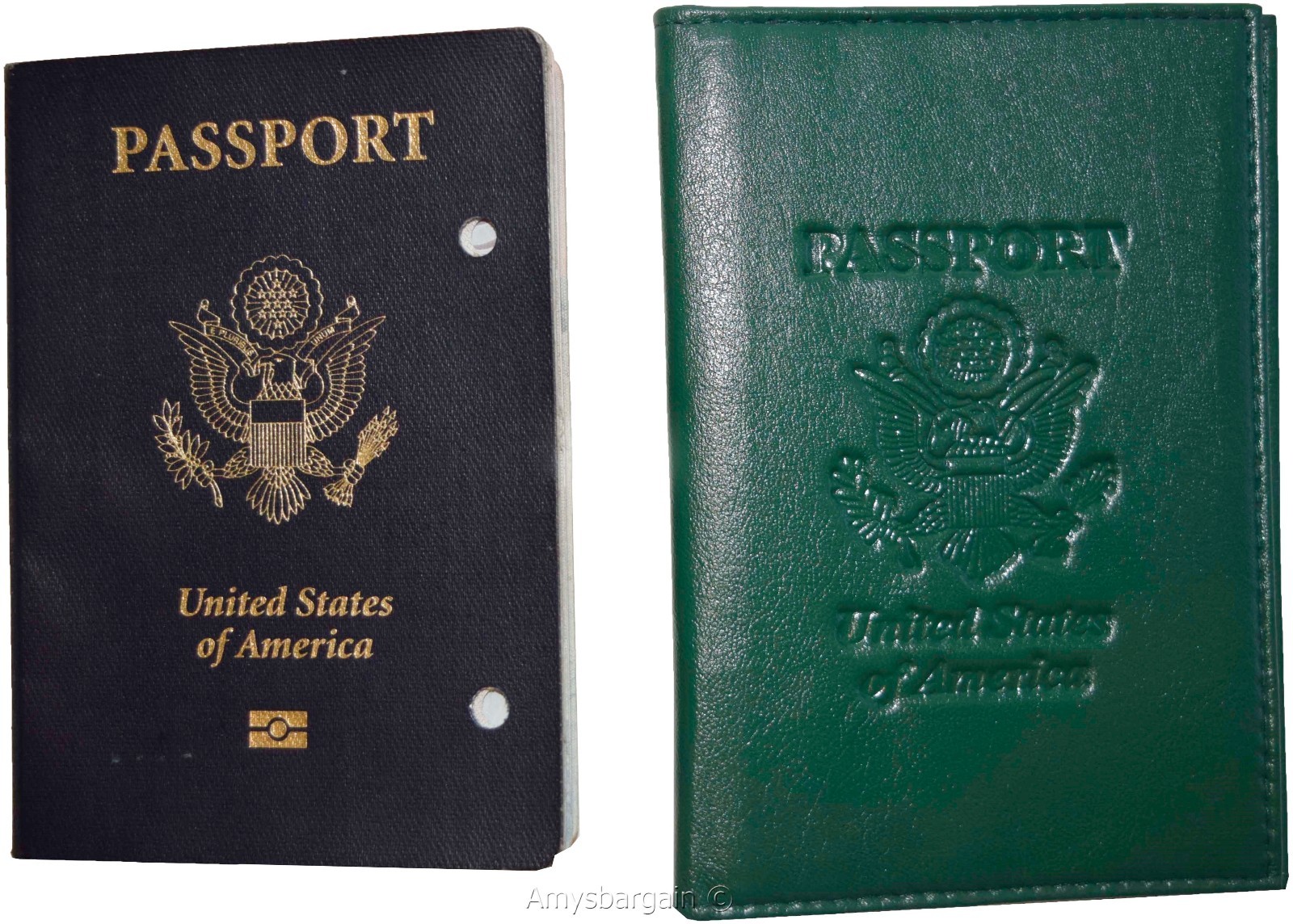 Lot of 2 New USA Leather passport cover, wallet credit ATM card ID case new - Image 12