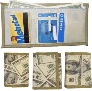 Lot of 2 New men's Trifold wallet, zip billfold wallet. 3 pocket man's wallet BN - Image 3