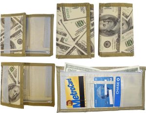 Lot of 2 New men's Trifold wallet, zip billfold wallet. 3 pocket man's wallet BN - Image 4