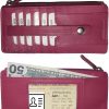Lot of 2 card case multiple card organizer credit card bills wallet change purse