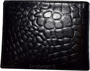 Lot of 2 men's leather wallet, black crocodile skin printed wallet new in box - Image 11