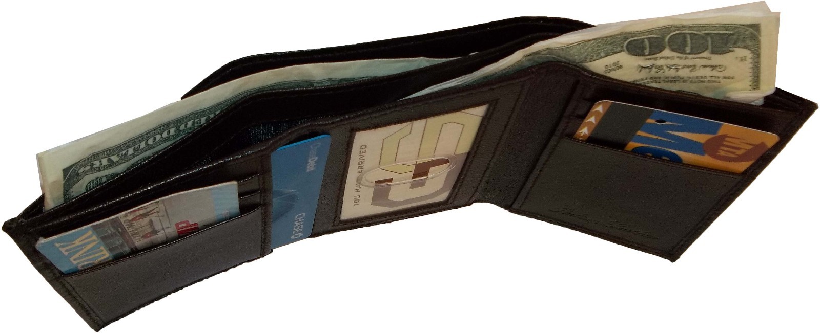 Lot of 3 Italian Style Lizard skin Printed Leather Man's Brown Trifold wallet BN - Image 12